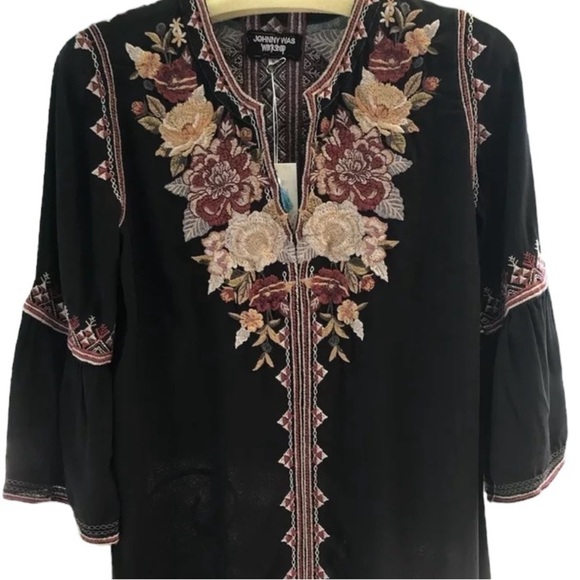 Johnny Was heavily embroidered silk Artemis dress NWT (oversized) - Picture 4 of 15